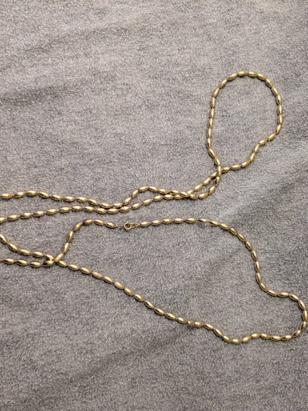 Vintage Napier 30" Gold Tone Bead Necklace